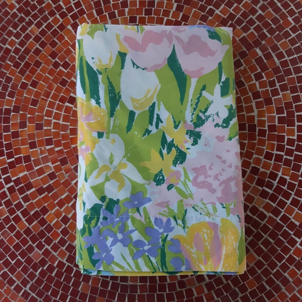 Vintage Floral Twin Flat Sheet